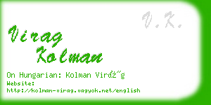 virag kolman business card